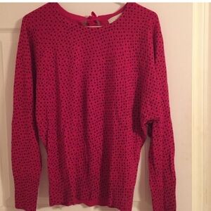‼️LOFT pink polka dot sweater ‼️